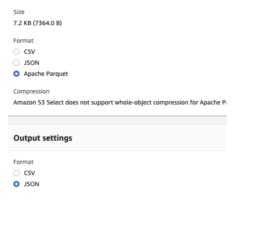 Select input and output settings
