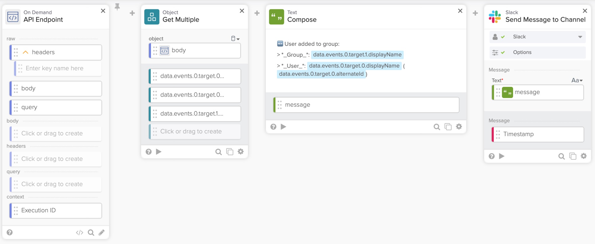 Notify user added to a group flow