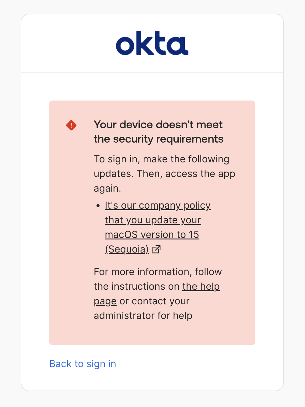 Denied access error image