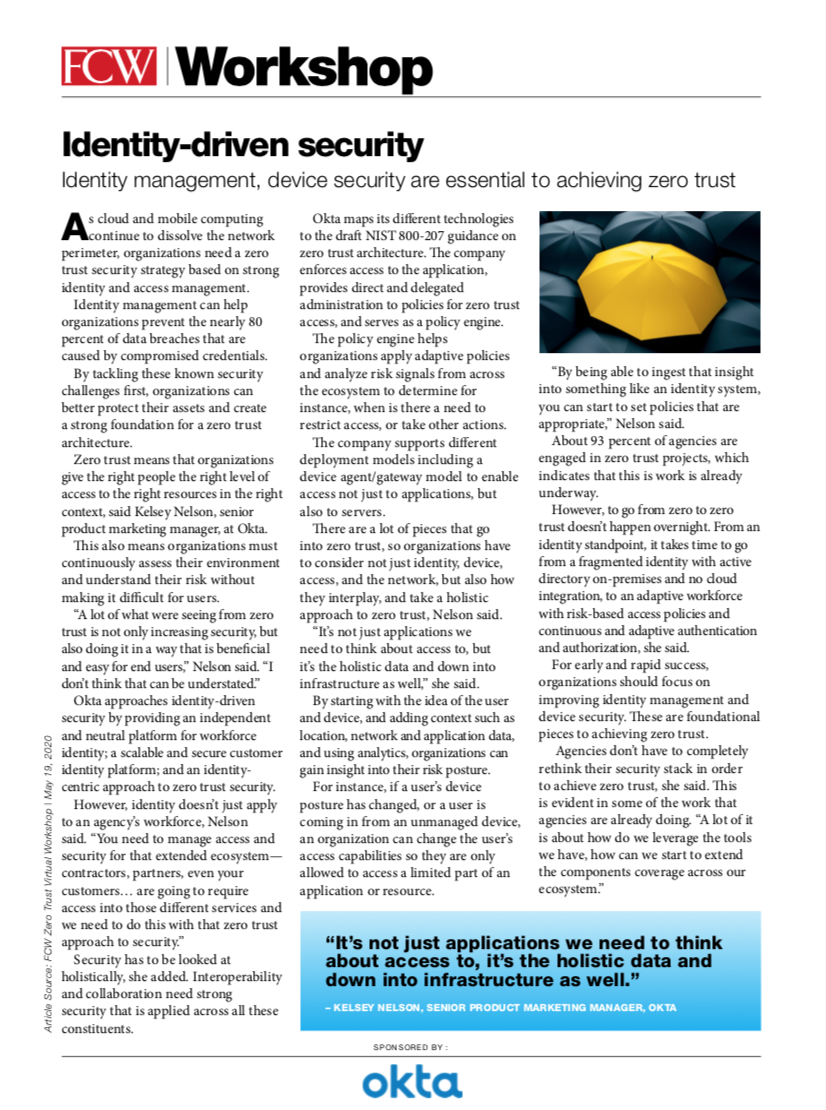 Identity management, device security are essential to achieving zero trust