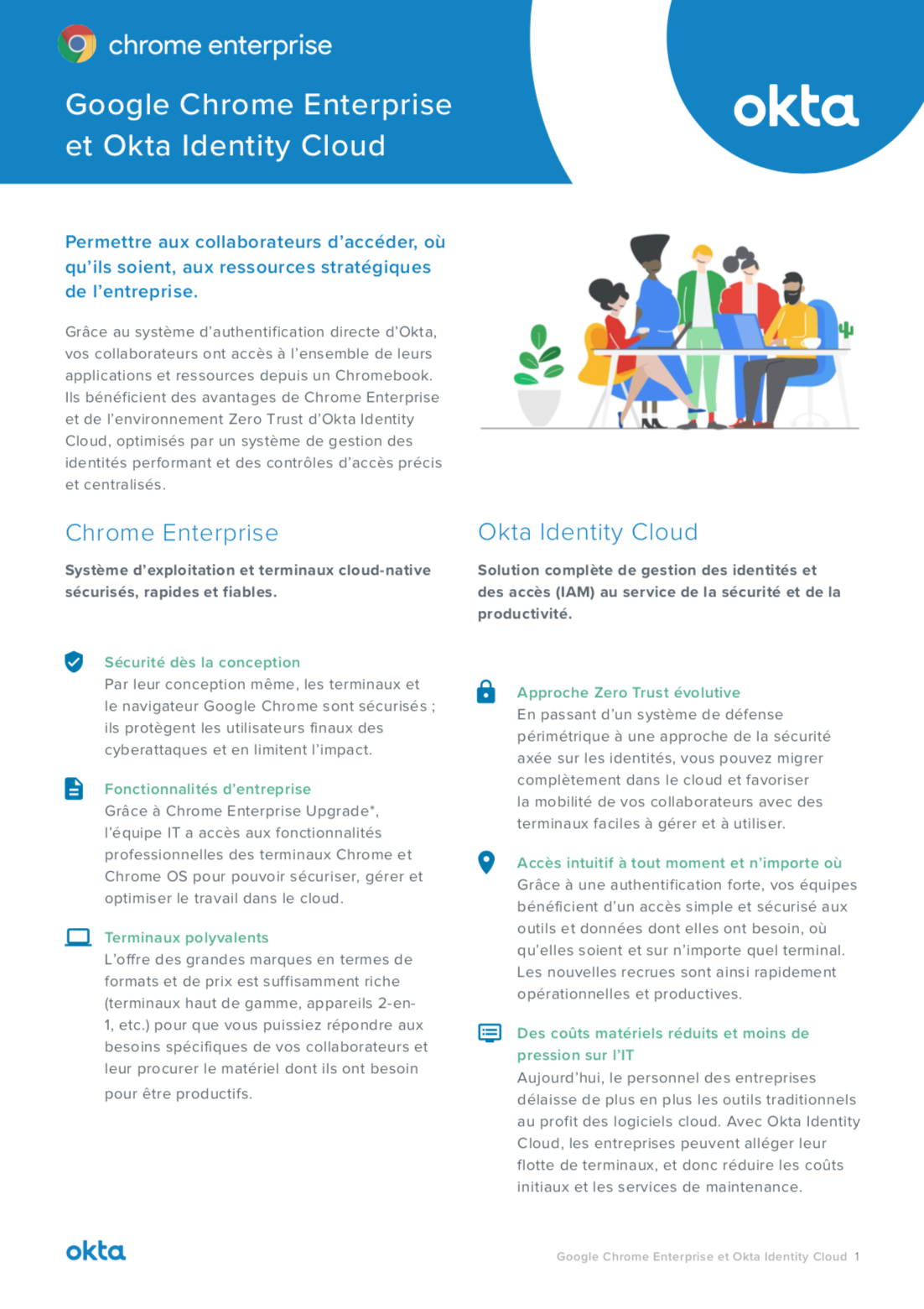 Google Chrome Enterprise et Okta Identity Cloud