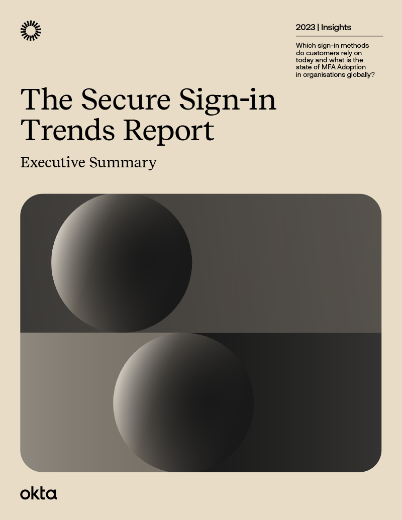 The Secure Sign-in Trends Report - Executive summary cover