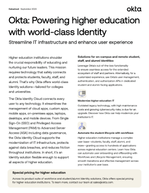 Okta For Higher Education thumbnail