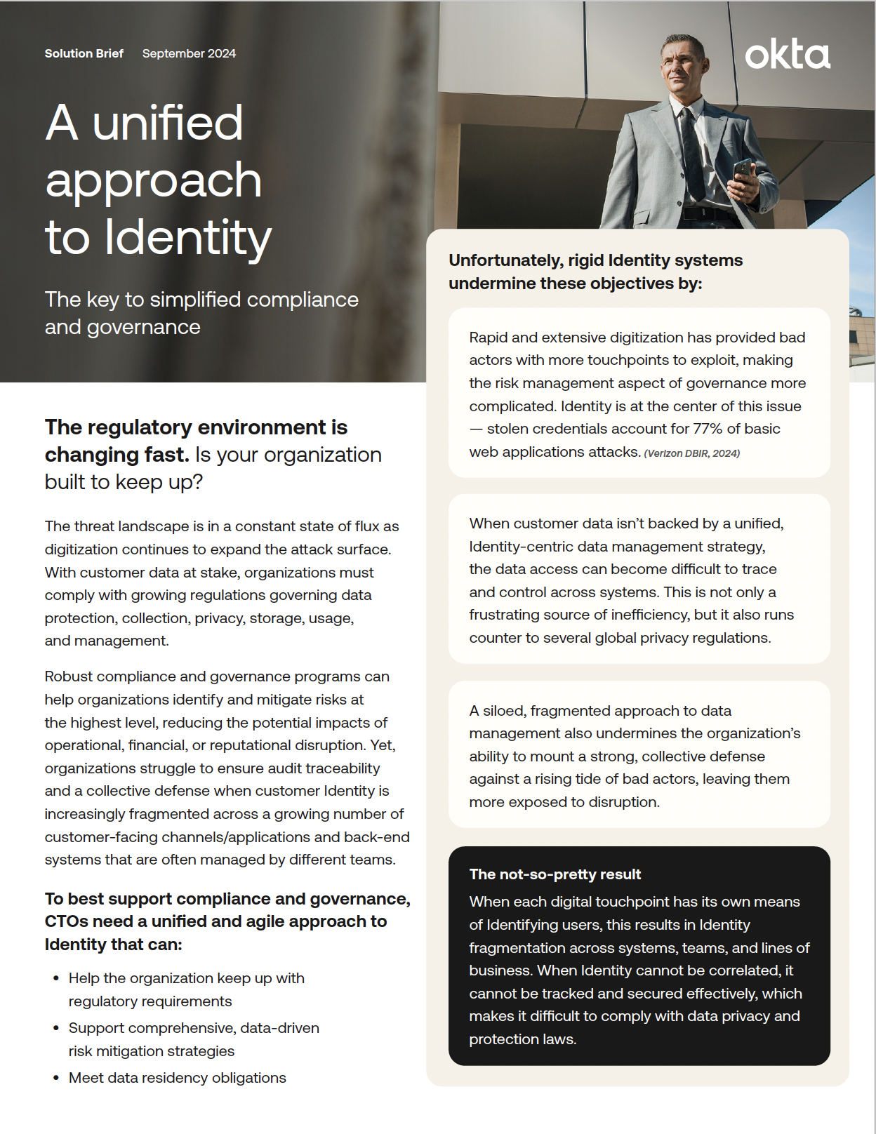 Thumbnail image of a Solution Brief Datasheet for A unified approach to Identity