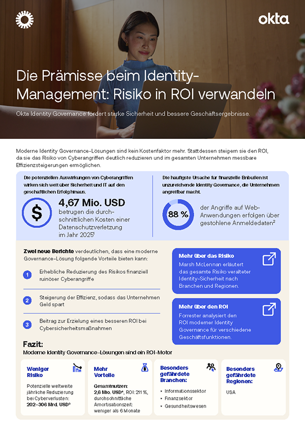 Datasheet cover titled 'The Identity Imperative: Transforming Risk into ROI