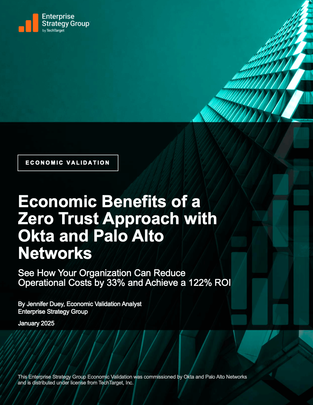 Image of the Analyst Research for Economic Benefits of a Zero Trust Approach with Okta and Palo Alto Networks.