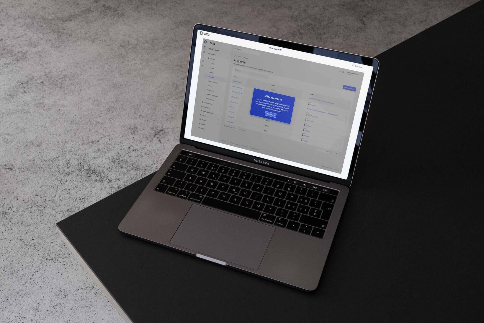 Screen view of a laptop on a desk.