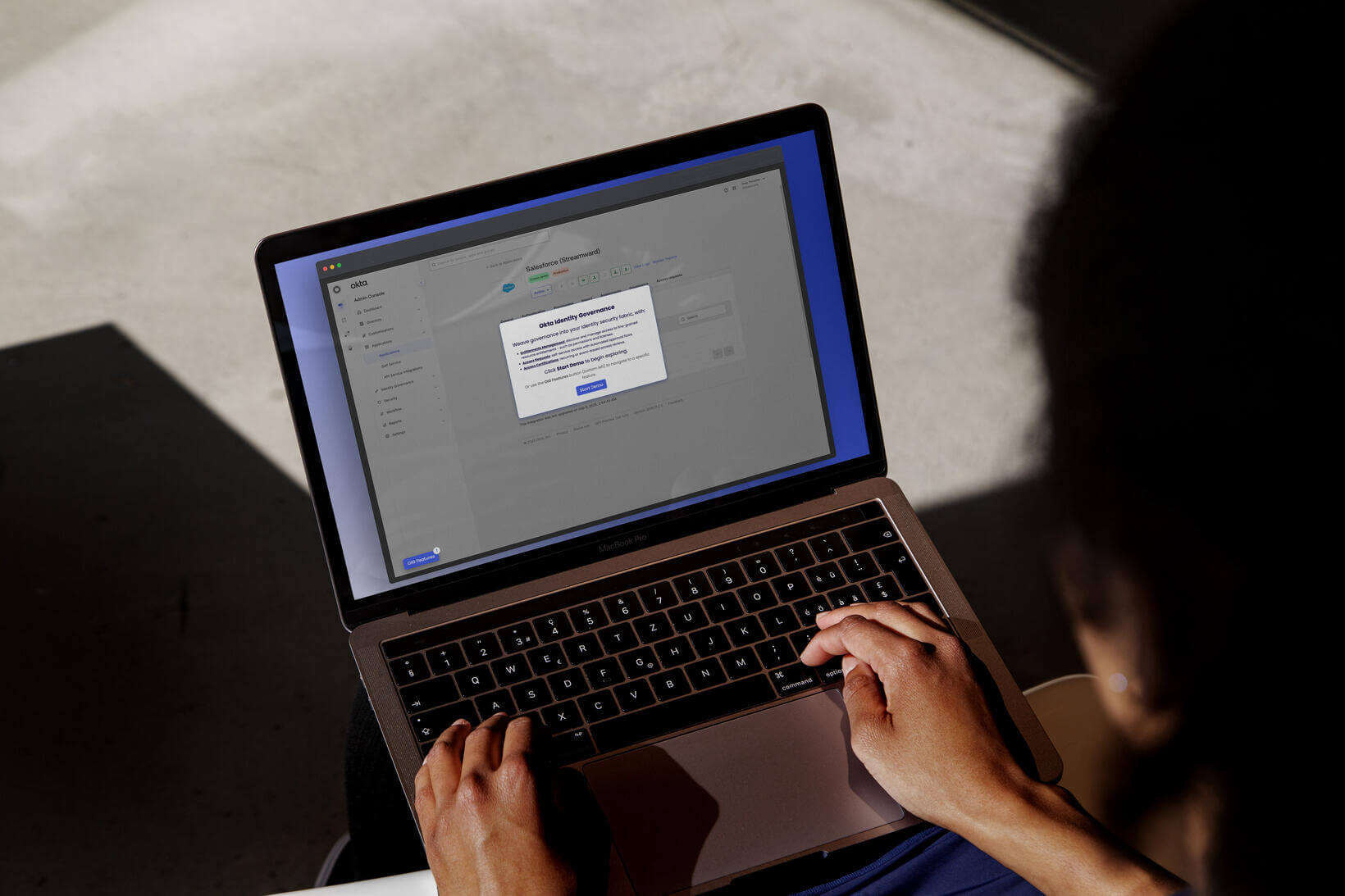 Screen view of a laptop on a desk.