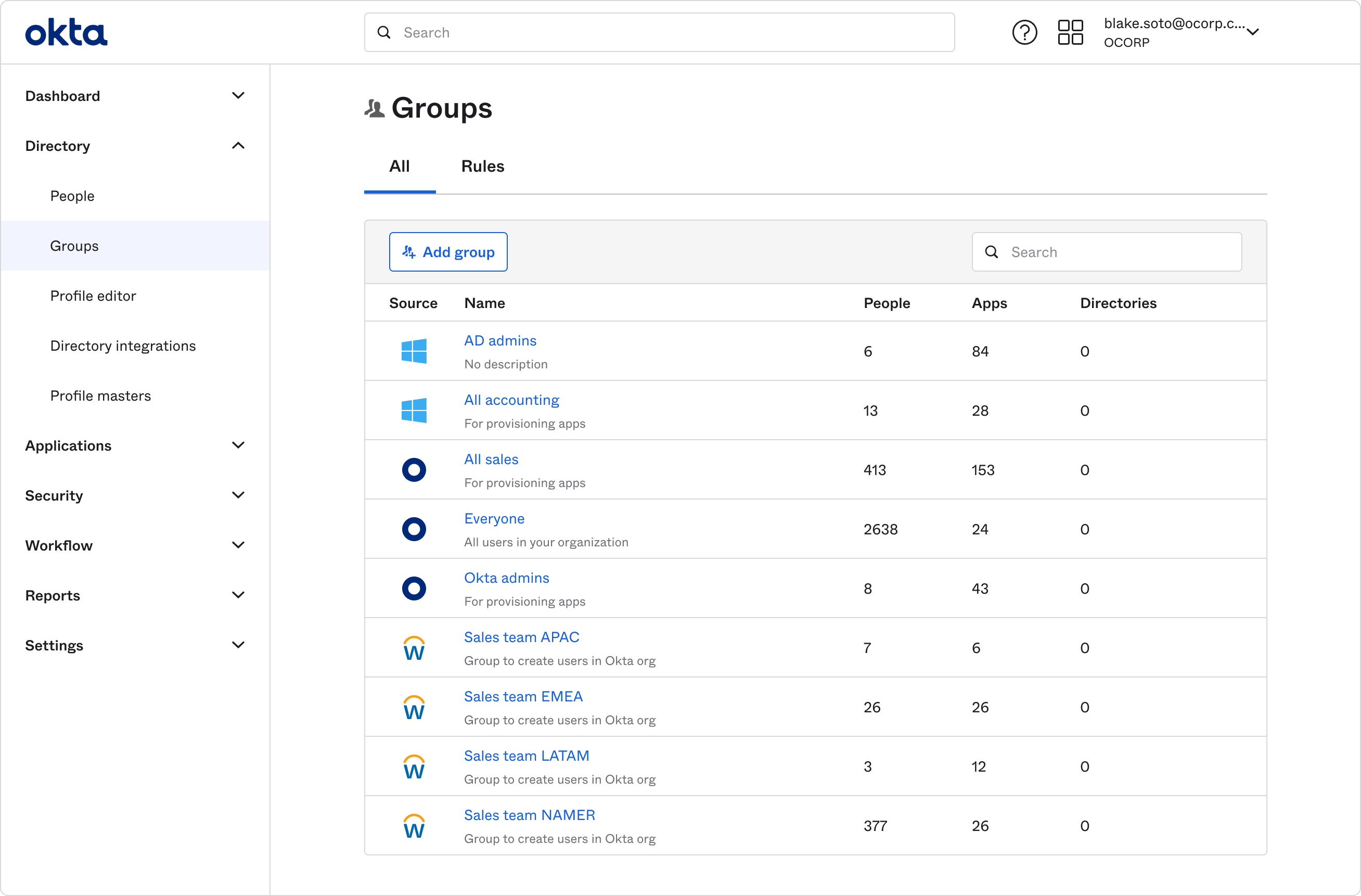 Okta connects to all your user stores for easy visibility